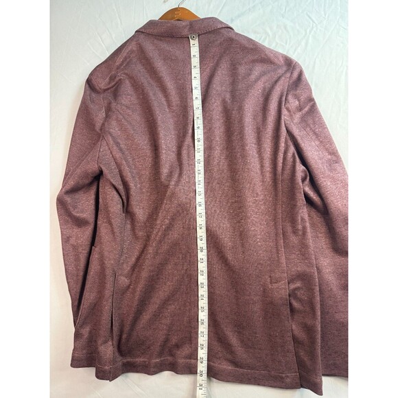 Q by Flynt Blazer Men 48R Jacket Suit Purple Burgundy 2 Button Single-Breasted - Picture 13 of 15